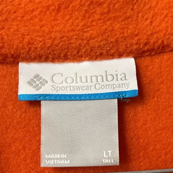 Columbia Large Tall LT orange fleece vest - Picture 2 of 6